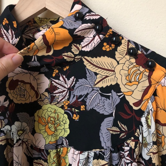 WhoWhatWear Floral Long Sleeve Dress Size M - Picture 4 of 7